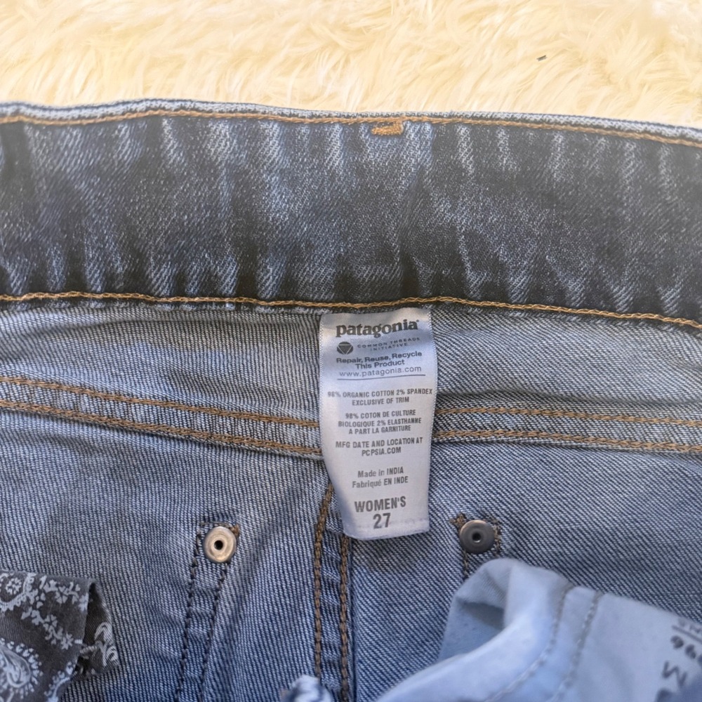Patagonia Women 27 Dark Wash Bootcut Jeans Low Rise Gorpcore Indie 2000s Vibe - Picture 5 of 5
